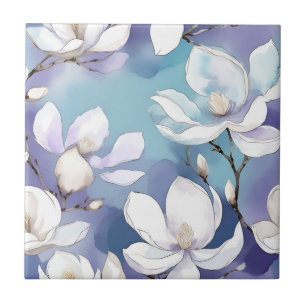 Magnolia-Traum auf dem Wasser des Lavendels Fliese