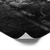 Magnolia Tree in Blossom (B&W) Poster (Ecke)