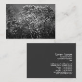 Magnolia Tree in Blossom (B&W) Visitenkarte (Vorne/Hinten)
