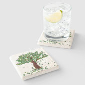 Magnolia Tree Stone Untersetzer (Seitenansicht)