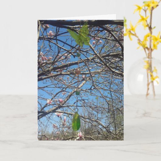Magnolia Tree Windspiele denken über Ihre Karte (Gelbe Blume)
