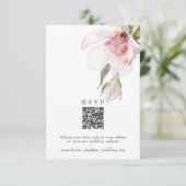 Magnolia UAWG Online QR Code Wedding Website Card Einladung (Stehend Vorderseite)