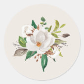 Magnolia Umschlag Aufkleber Stickers Gefallen Etik (Vorderseite)