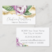 Magnolia und Gold Visitenkarte (Vorne/Hinten)