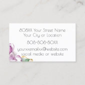 Magnolia und Gold Visitenkarte (Rückseite)