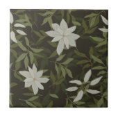 Magnolia und grüne Blätter auf schwarz Fliese (Vorderseite)