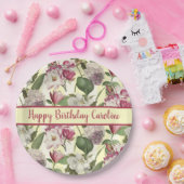 Magnolia und Hydrangea Blume Süd Pappteller (Party)