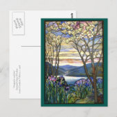 Magnolia und Iris Landschaftlich Inspiration Postkarte (Vorne/Hinten)