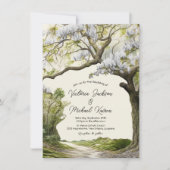Magnolia und Moss Southern Charm Wedding Einladung (Vorderseite)