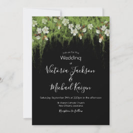 Magnolia und Moss Vines Südliche Hochzeit Einladun Einladung