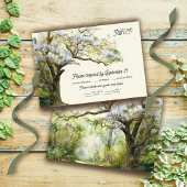 Magnolia und Moss Wedding RSVP Wahlkarte Einladung