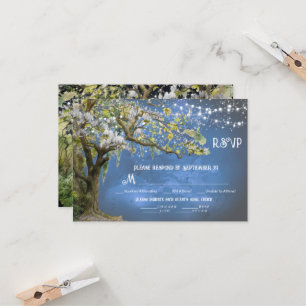 Magnolia und Moss Wedding RSVP Wahlkarte Einladung