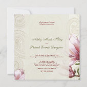 Magnolia und Paisley Wedding Save the Date (Rückseite)