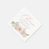 Magnolia und Peonies Graduation Party Serviette (Ecke)