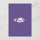 Magnolia Violet Floral Wedding Information Cards Begleitkarte (Rückseite)