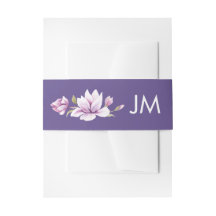 Magnolia Violet Monogram Floral Wedding