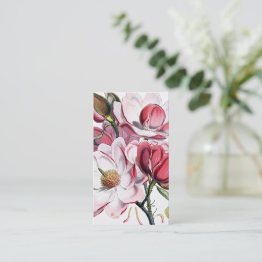 Magnolia-Visitenkarte Visitenkarte (Stehend Vorderseite)