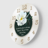 Magnolia Wall Clock, Personalisierte Geschenke für Große Wanduhr (Winkel)