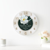 Magnolia Wall Clock, Personalisierte Geschenke für Große Wanduhr (Zuhause)