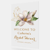 Magnolia Wasserfarbe Lila Brautparty Acrylschild (Winkel)