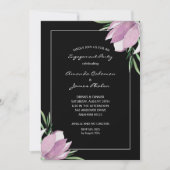 Magnolia Watercolor Engagement Party Einladung (Vorderseite)