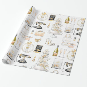 Magnolia Wedding Brautparty Gift Geschenkpapier