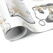 Magnolia Wedding Brautparty Gift Geschenkpapier (Rolleneckpunkt)