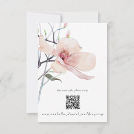 Magnolia Wedding Details Qr Code Umschließungskart Einladung