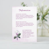 Magnolia Wedding Information Cards Begleitkarte (Stehend Vorderseite)
