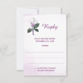 Magnolia Wedding Reply Cards RSVP Karte (Vorderseite)