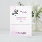 Magnolia Wedding Reply Cards RSVP Karte (Stehend Vorderseite)