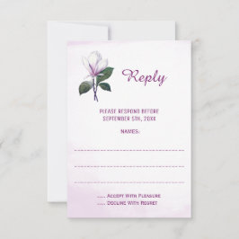 Magnolia Wedding Reply Cards RSVP Karte
