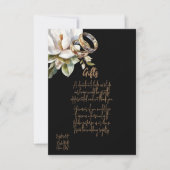 Magnolia Wedding Rings Gold Black Wedding Geschenk Save The Date (Vorderseite)