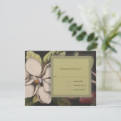 Magnolia Wedding RSVP (Stehend Vorderseite)