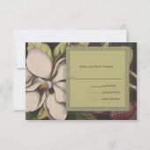 Magnolia Wedding RSVP Karte (Vorderseite)