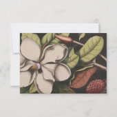 Magnolia Wedding RSVP Karte (Rückseite)