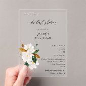 Magnolia Weißes Brautparty Acryleinladungen (Insitu (Handheld))