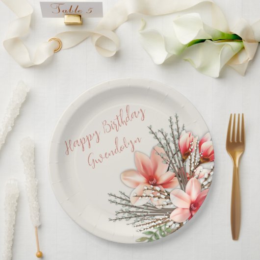 Magnolia Willow Geburtstagsparty Paper Teller (Hochzeit)