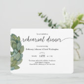 Magnolia Wreath Probe Dinner Einladung (Stehend Vorderseite)