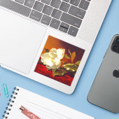 Magnolia zu Red Velvet Martin Johnson Heade Aufkleber (Laptop mit iPhone)