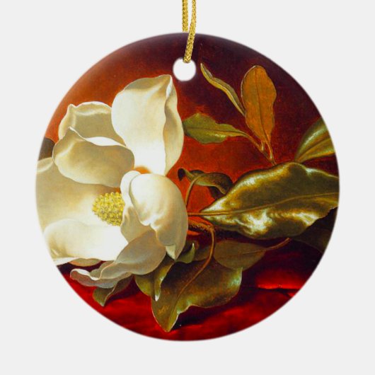 Magnolia zu Red Velvet Martin Johnson Heade Keramik Ornament (Vorne)