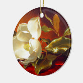 Magnolia zu Red Velvet Martin Johnson Heade Keramik Ornament (Links)