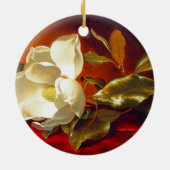 Magnolia zu Red Velvet Martin Johnson Heade Keramik Ornament (Hinten)