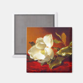 Magnolia zu Red Velvet Martin Johnson Heade Magnet (Vorderseite/Rückseite)