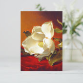 Magnolia zu Red Velvet Martin Johnson Heade RSVP Karte (Stehend Vorderseite)