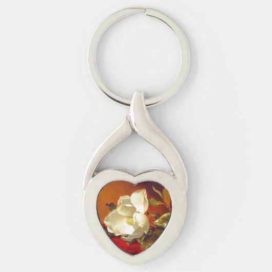 Magnolia zu Red Velvet Martin Johnson Heade Schlüsselanhänger (Vorderseite)