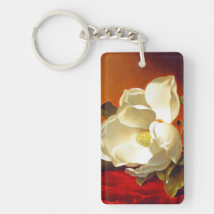 Magnolia zu Red Velvet Martin Johnson Heade Schlüsselanhänger