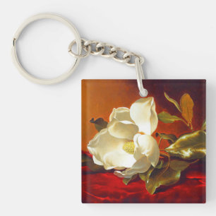 Magnolia zu Red Velvet Martin Johnson Heade Schlüsselanhänger