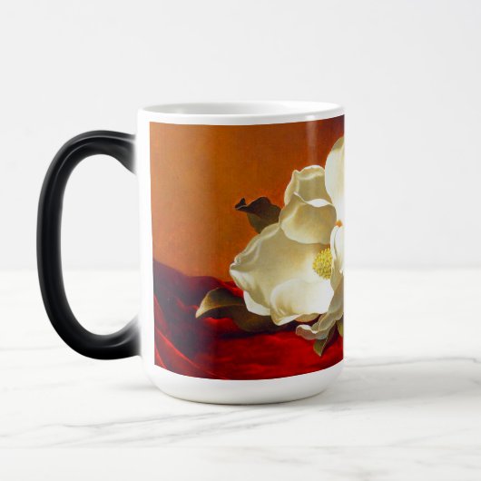 Magnolia zu Red Velvet Martin Johnson Heade Verwandlungstasse (Links)