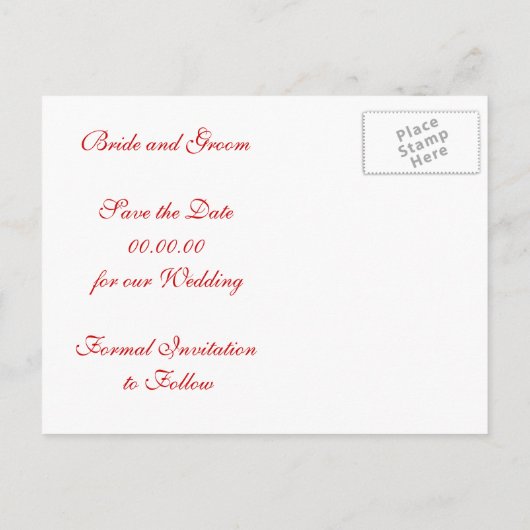 Magnolia Zweig Hochzeitsbrauch Save the Date Ankündigungspostkarte (Rückseite)